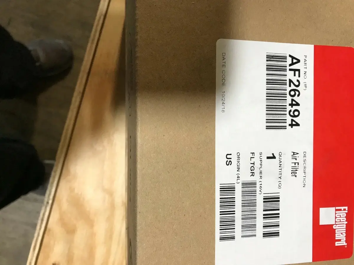 Fleetguard #Af26494 Air Filter 1