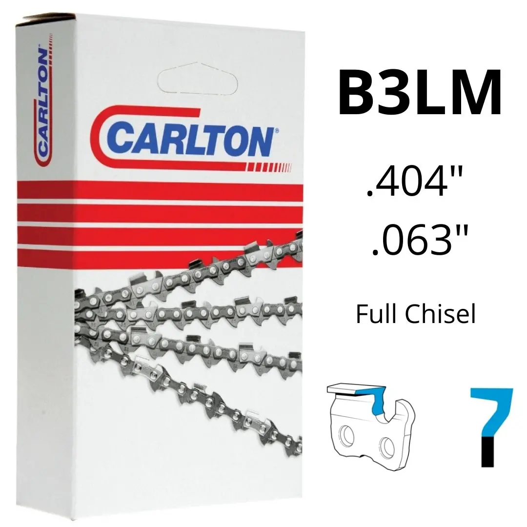 Chainsaw Chain Carlton® B3lm .404" .063" Full Chisel 1