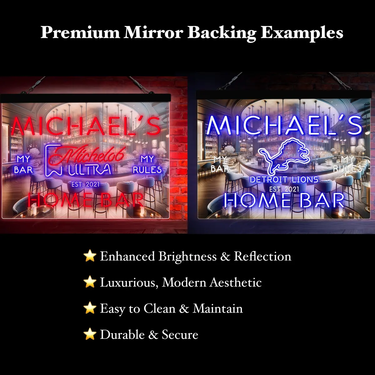 Upgrade With Mirror Backing Style 1