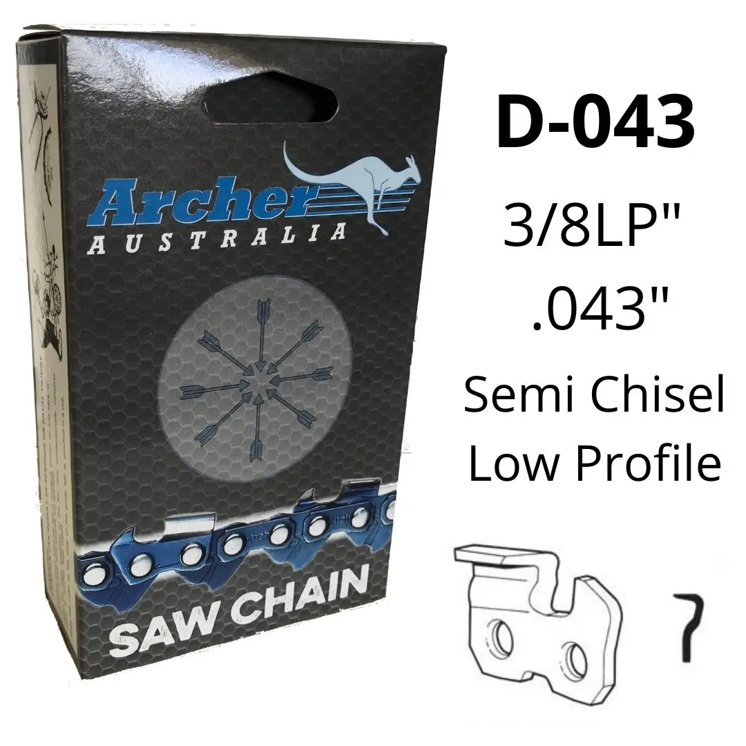 Chainsaw Chain Archer 3/8Lp" .043" Semi Chisel 1