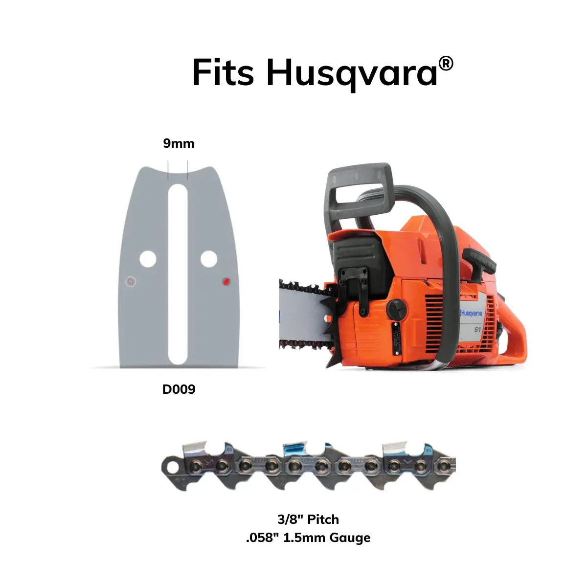 Oregon® Powercut™ Bar + 2 Chain Combo Fits Husqvarna® 2
