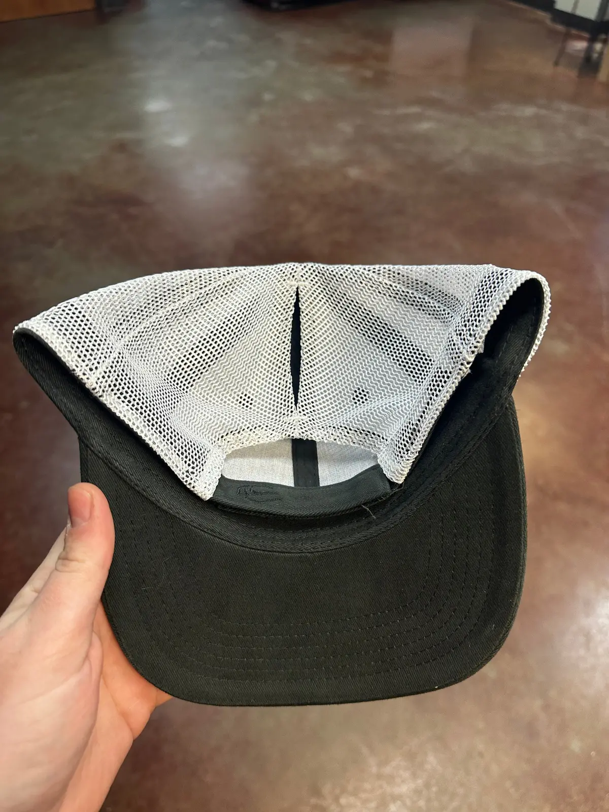 Ladies B&W Offset Velcro Ponytail Hat 2