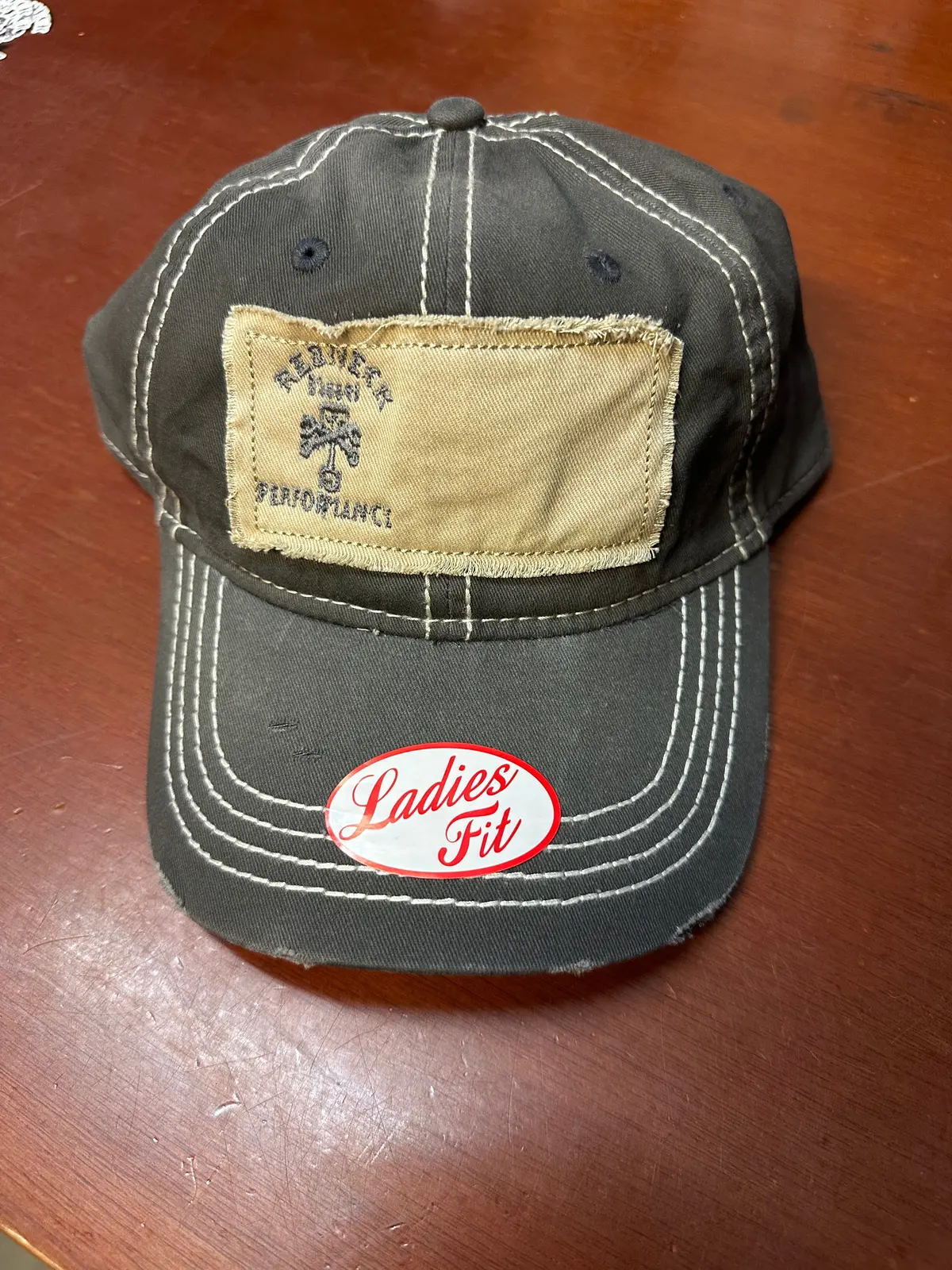 Ladies Fit Black & Tan Offset Patch Snapback Hat 1