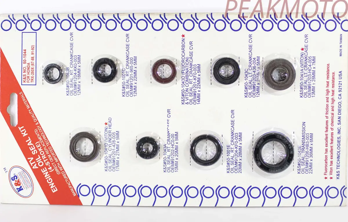 K&S Atv Complete Engine Oil Seal Kit  Trx-250X (87-88-92)  | 50-1044 1