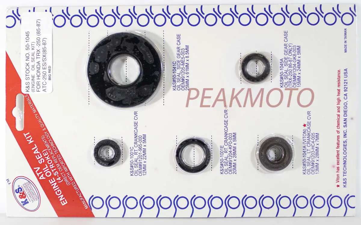 K&S Atv Complete Engine Oil Seal Kit  Trx/Atc-250  | 50-1045 1