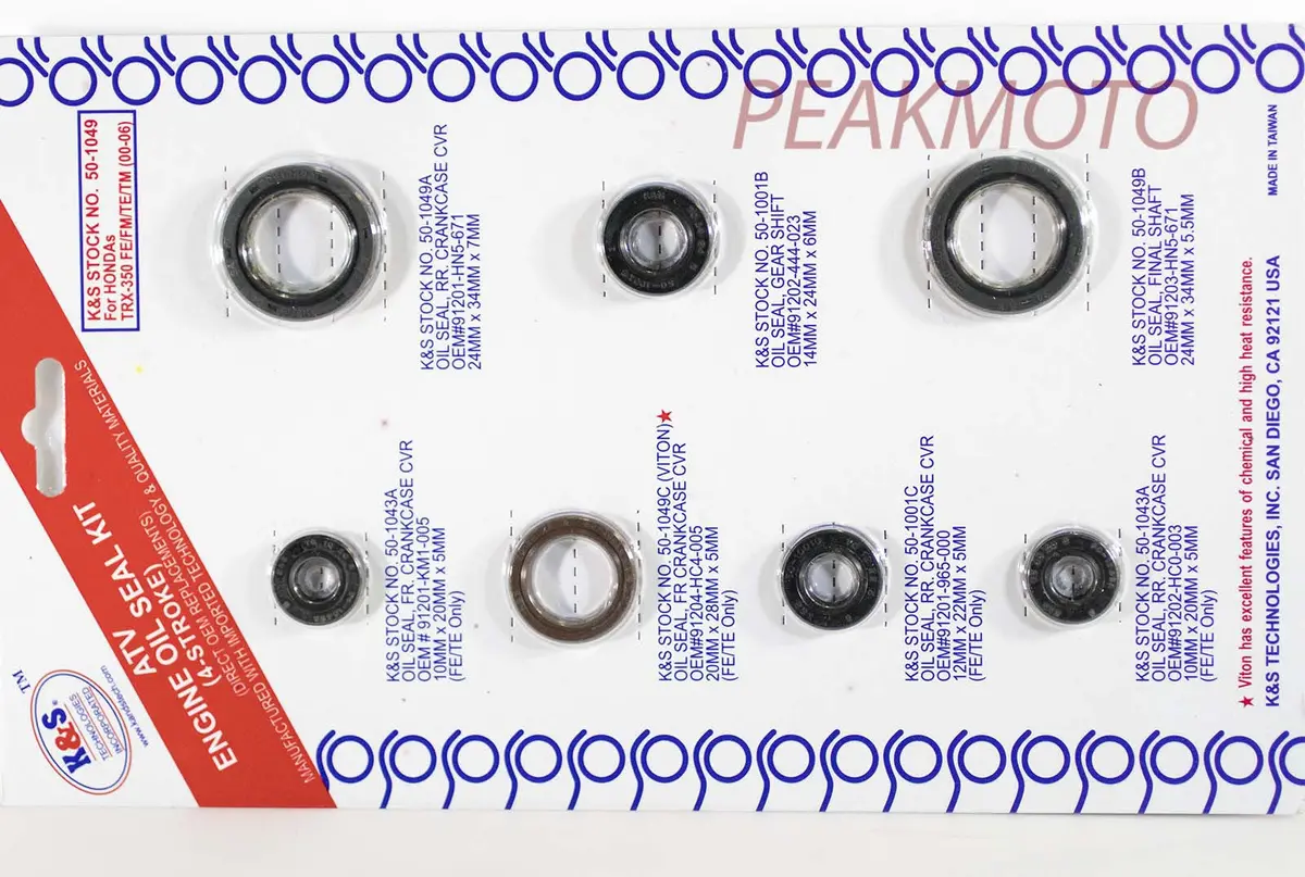 K&S Atv Complete Engine Oil Seal Kit  Trx-350F (00-06)  | 50-1049 1