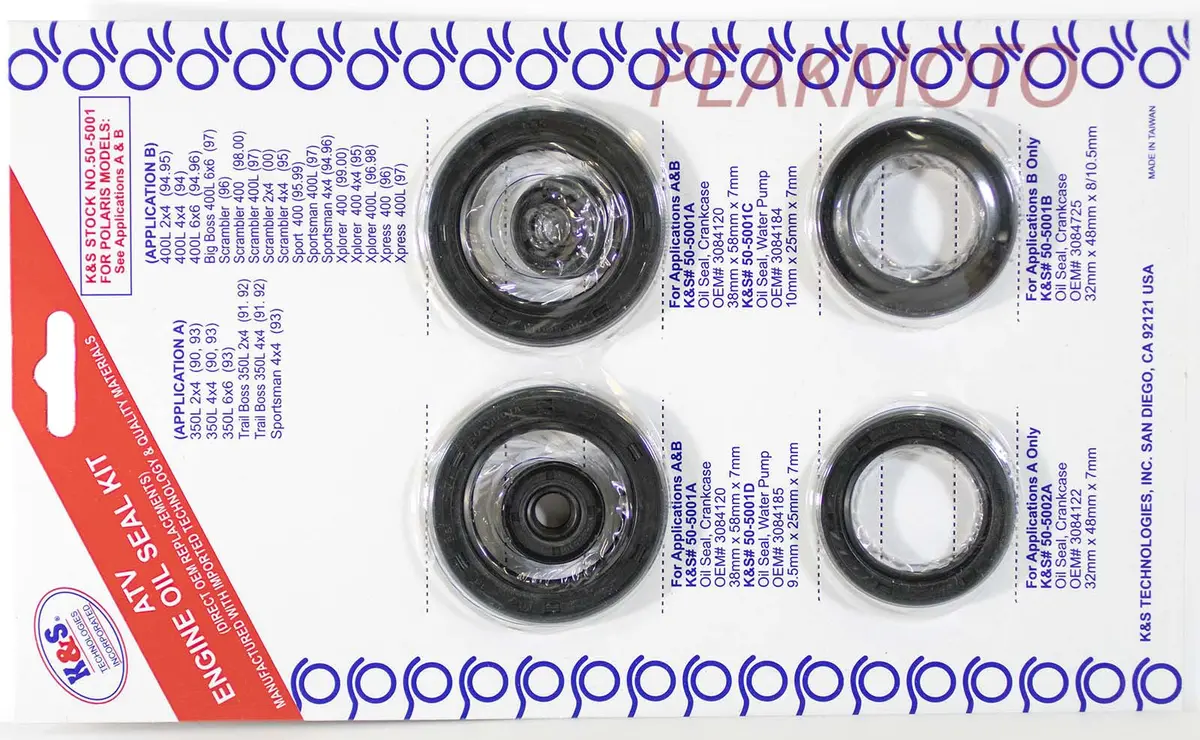 K&S Atv Complete Engine Oil Seal Kit  Polaris  | 50-5001 1