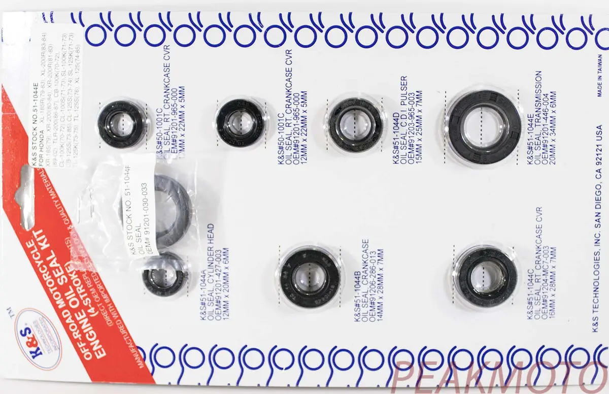 K&S Off-Road Complete  Engine Oil Seal Kit  Cb/Cl/Sl/Xl-100  | 51-1044E 1