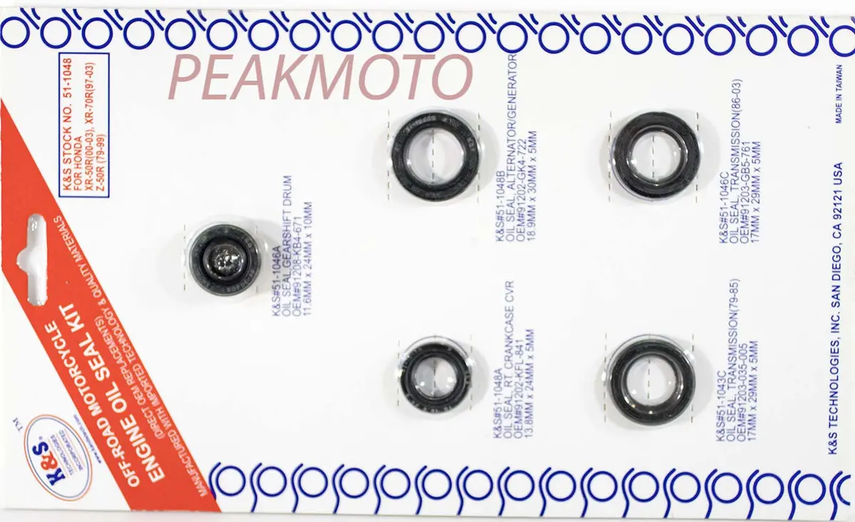 K&S Off-Road Complete  Engine Oil Seal Kit ,Z-50/Xr/Crf-50R/70  | 51-1048 1