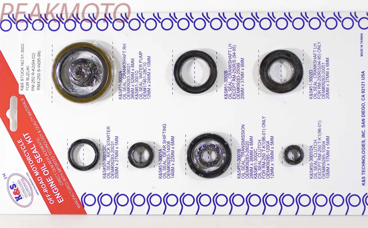 K&S Off-Road Complete  Engine Oil Seal Kit  Rm/Rmx250  | 51-3002 1