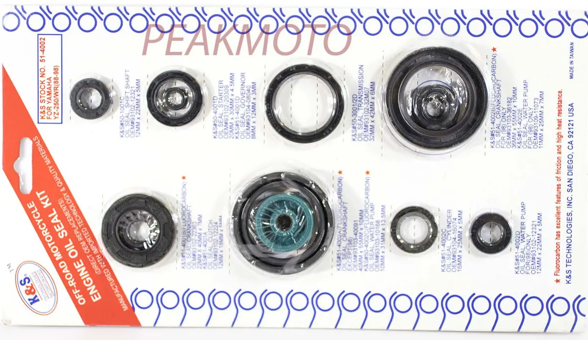 K&S Off-Road Complete  Engine Oil Seal Kit  Yz-250/Wr  | 51-4002 1