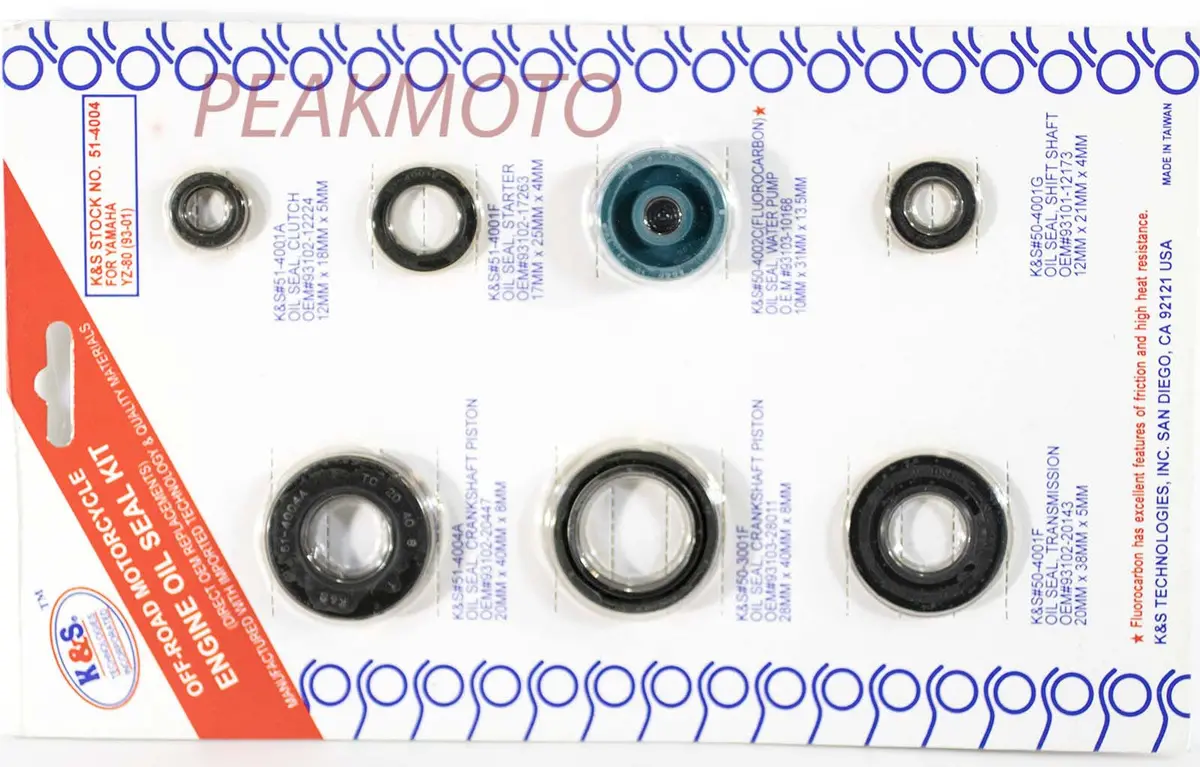 K&S Off-Road Complete  Engine Oil Seal Kit  Yz-80 (93-01)  | 51-4004 1