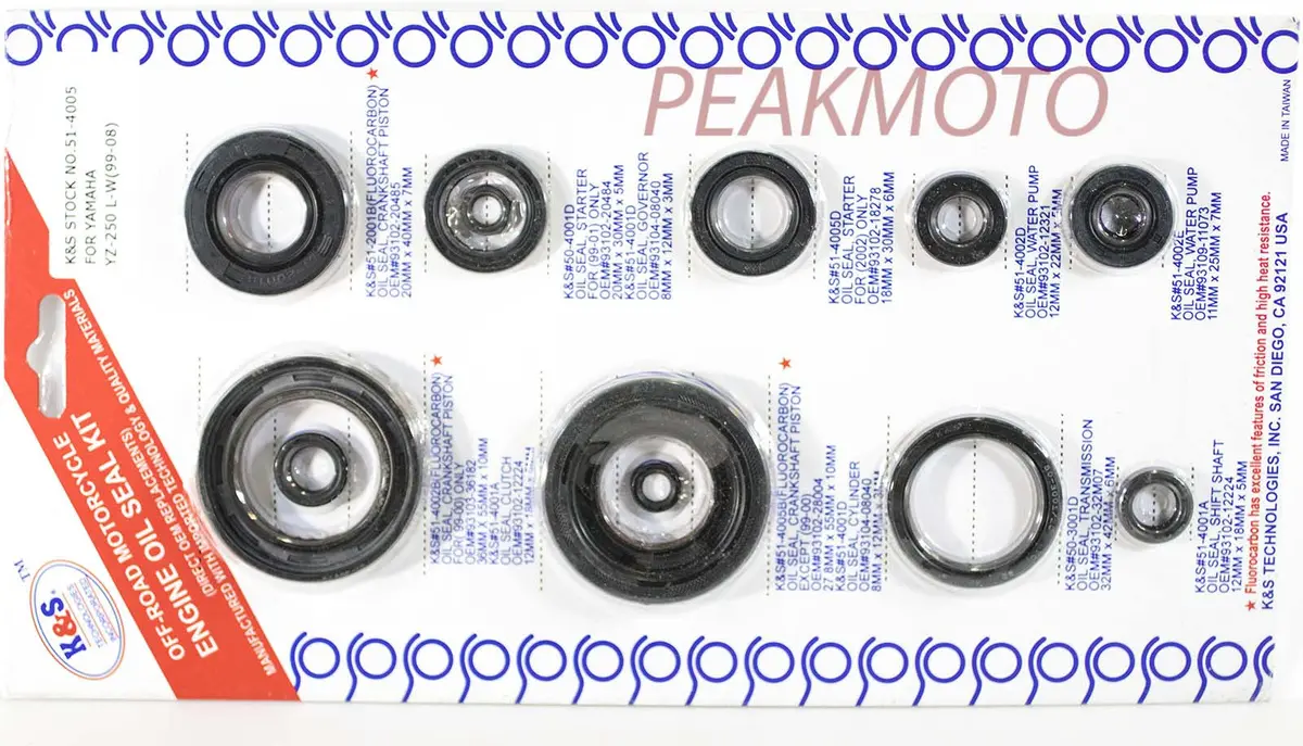 K&S Off-Road Complete  Engine Oil Seal Kit  Yz-250 (99-06)  | 51-4005 1