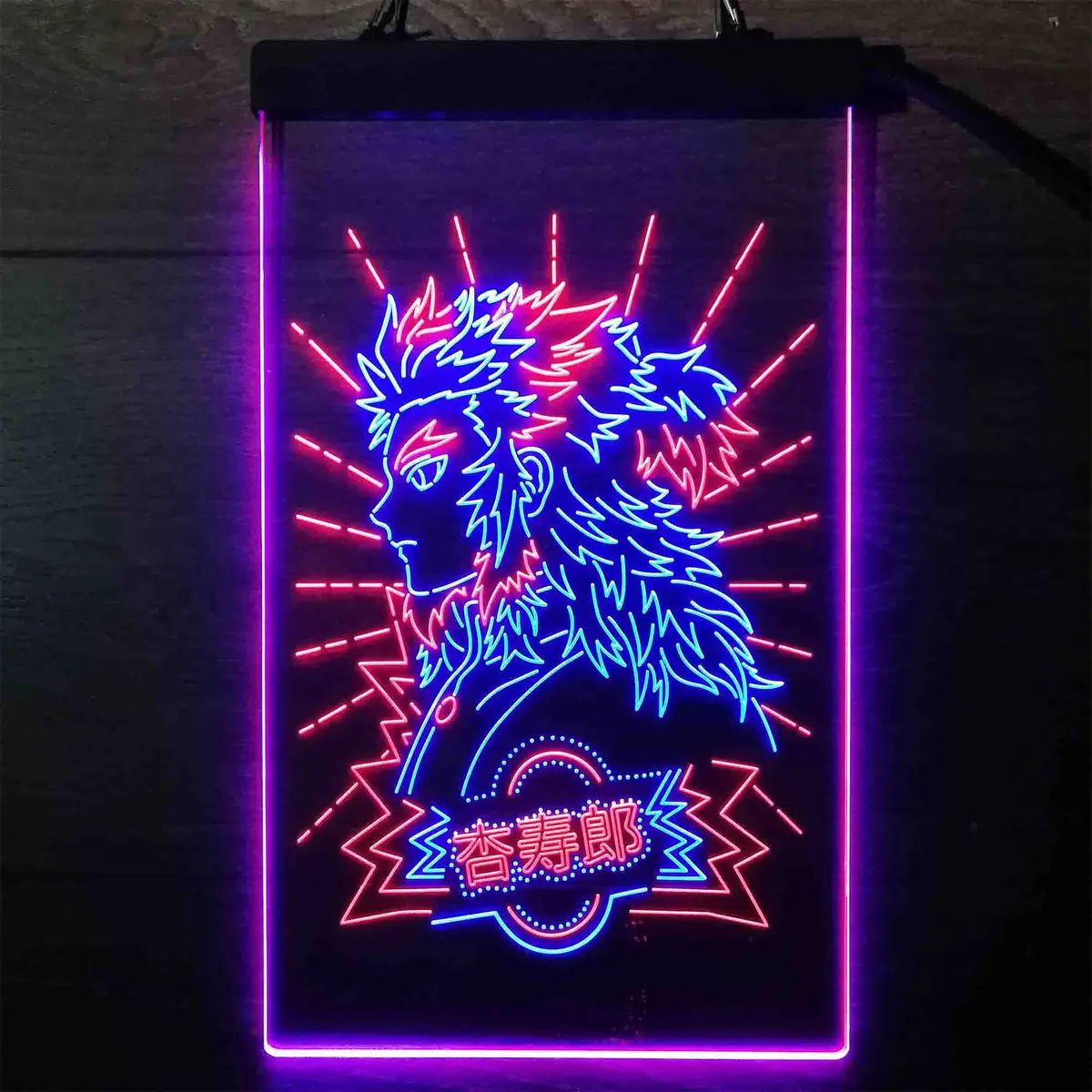 Kyojuro Rengoku Neon LED Wall Sign – Demon Slayer Anime Decor - Image 13