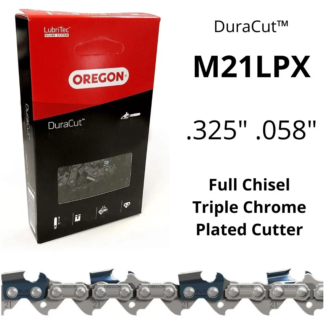 Oregon Duracut M21lpx .325 .058 Chain – Triple Chrome Full Chisel 1