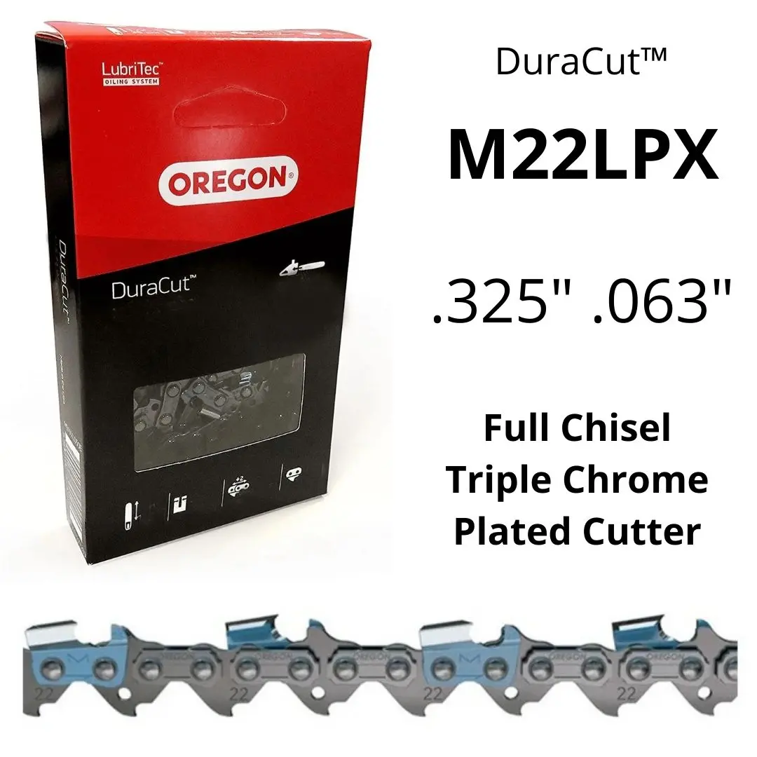 Oregon Duracut M22lpx .325 .063 Chain – Triple Chrome Full Chisel 1