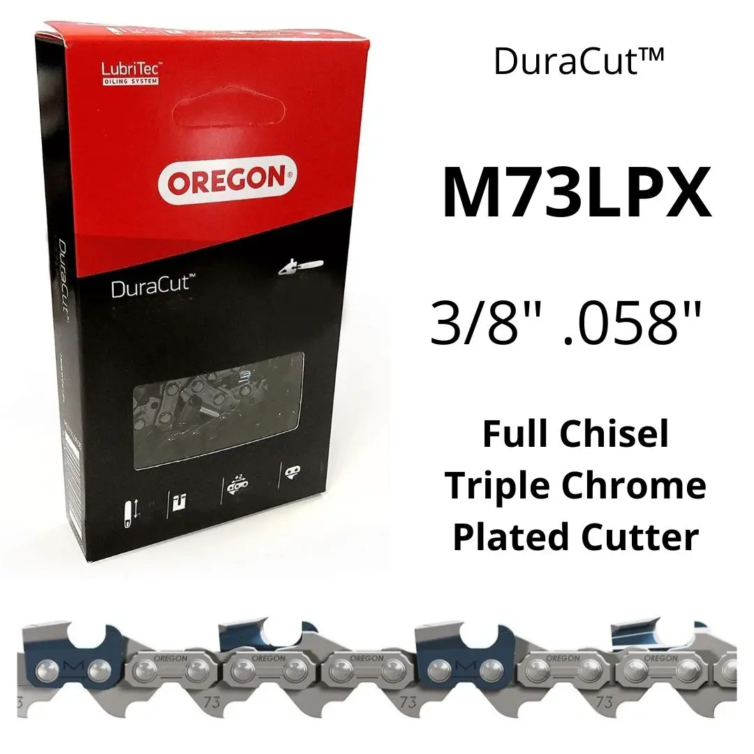 Oregon Duracut M73lpx 3/8 .058 Chain – Triple Chrome Full Chisel 1