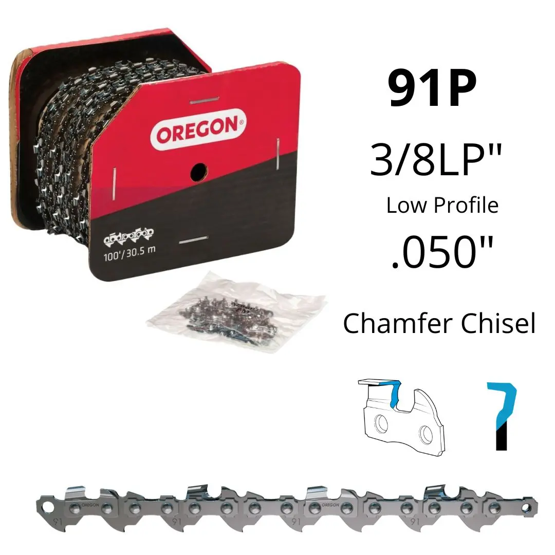 Oregon 91P Extra Guard™ Saw Chain 100Ft 3/8Lp .050" Chamfer Chisel™ 1