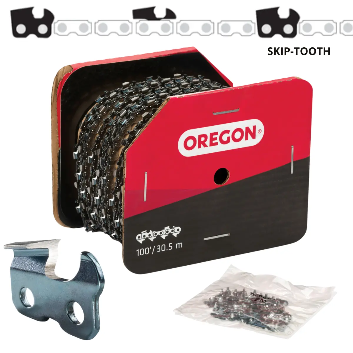 Oregon Skip-Tooth Chainsaw Chain 73Exj 3/8" .058" 100Ft Full Chisel 1