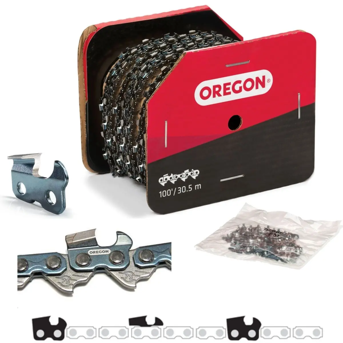 Oregon Skip-Tooth Chainsaw Chain 75Exj 3/8" .063" 100Ft Full Chisel 1