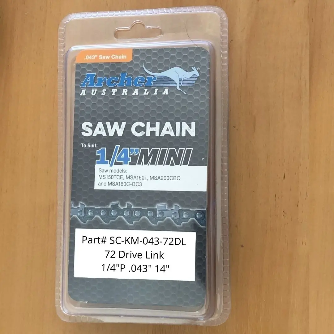 Archer Chain Loop 72Dl 1/4"P .043" Semi Chisel 1