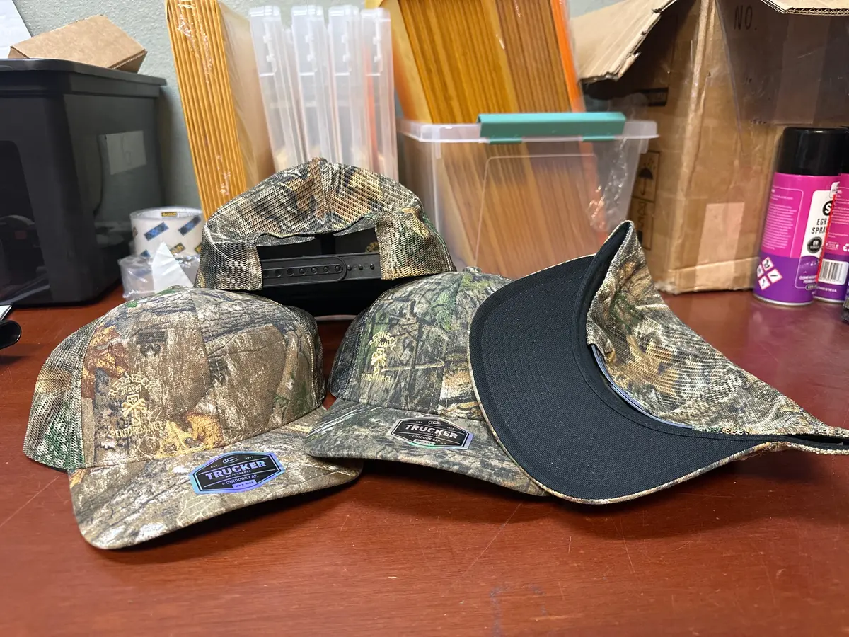 Camo W/ Tan Offset Logo Snapback Hat 1