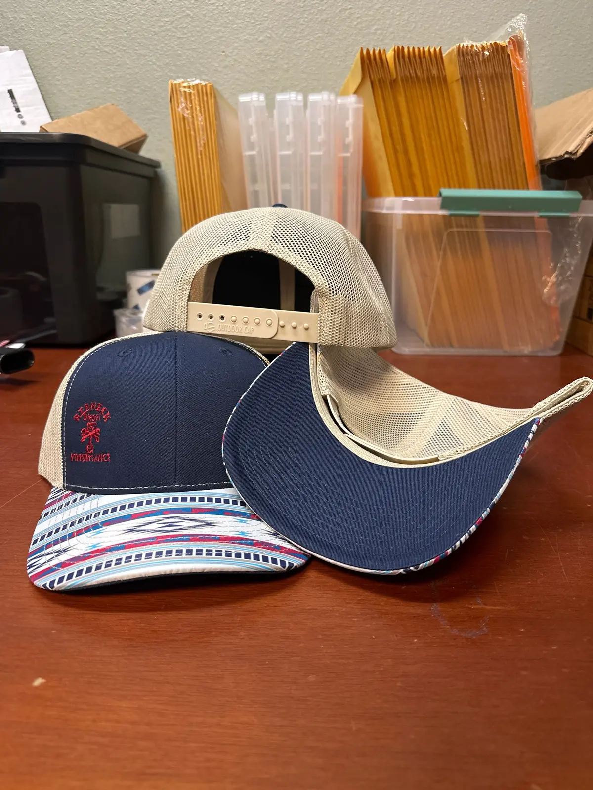 Blue Aztec Snapback Hat 1