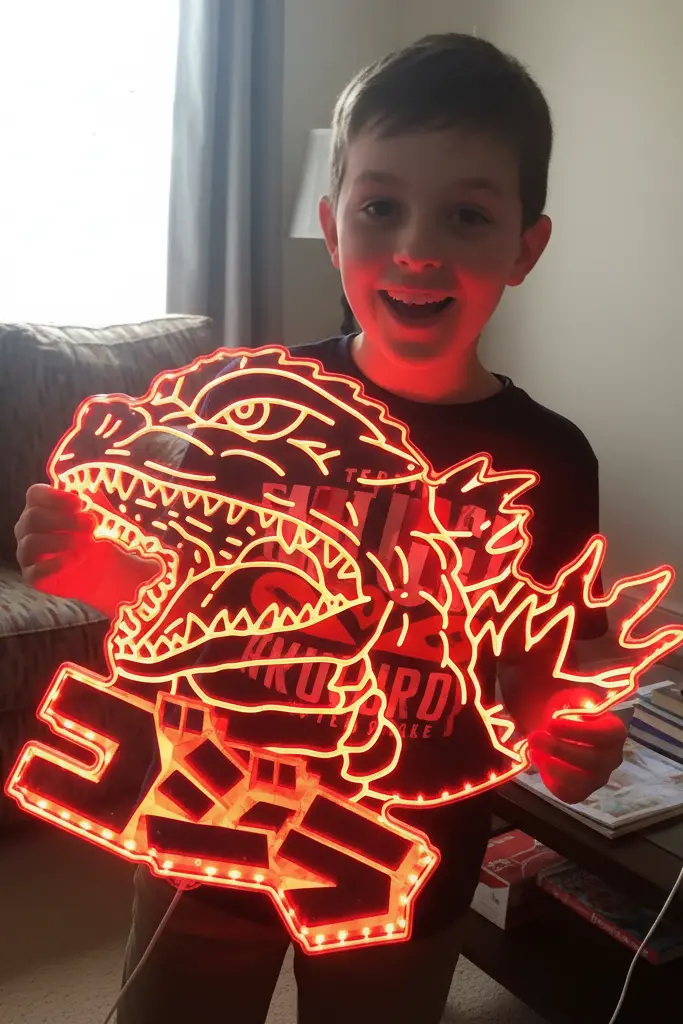 Godzilla Neon Neon Led Sign With Dynamic Rgb Colors 2