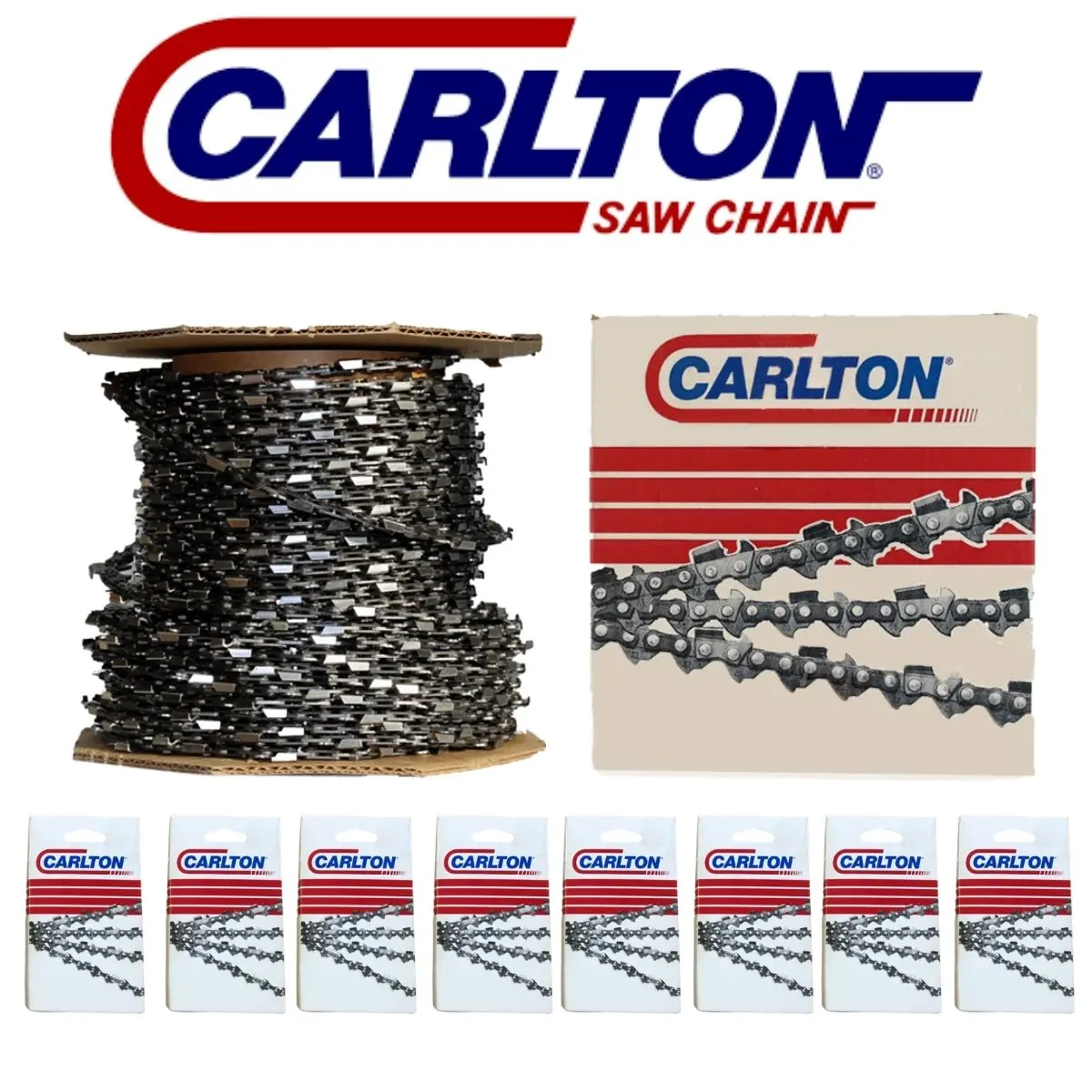 Carlton Chain 25Ft 3/8" .050" A1ep-25 Semi Chisel 1
