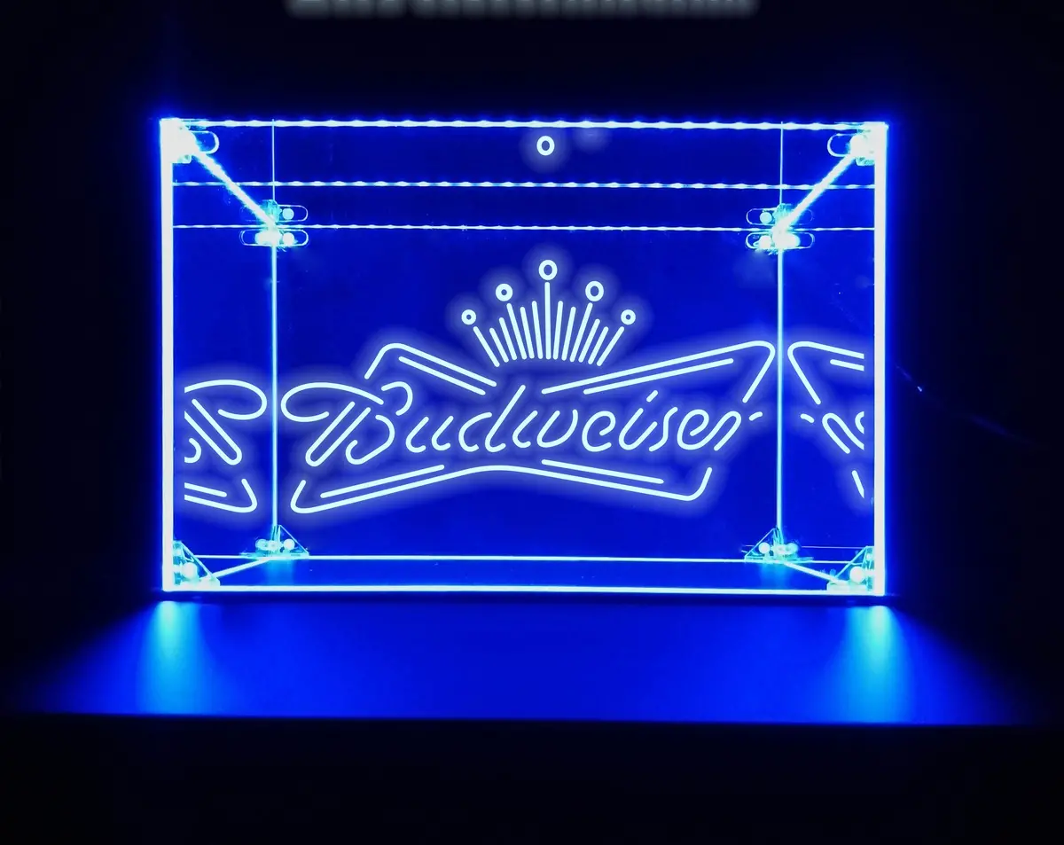 Led Display Case For Budweiser Bar Liquor Bottles 1