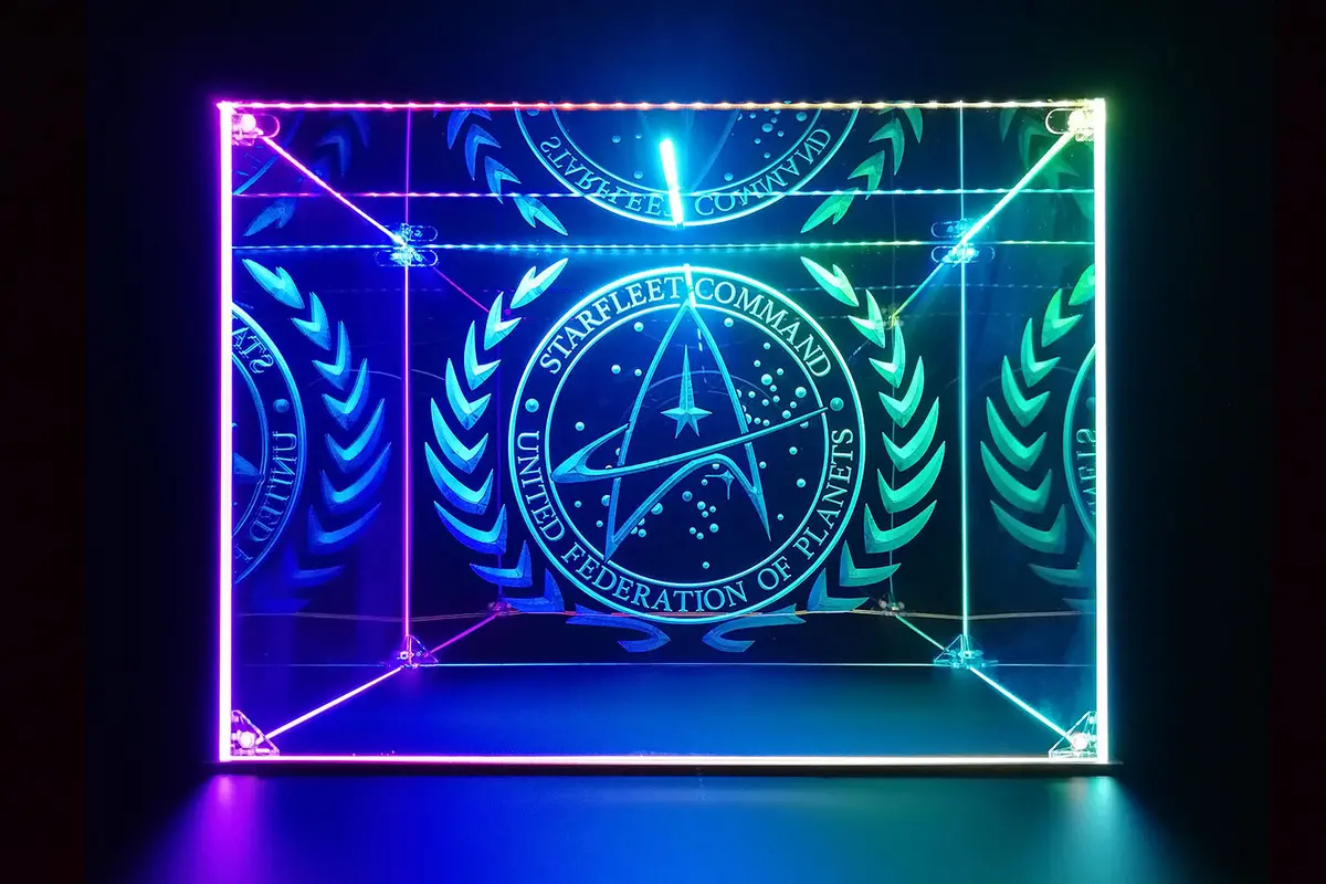 Custom Led Display Case For Star Trek Starfleet Command Merchandise Action Figures 2