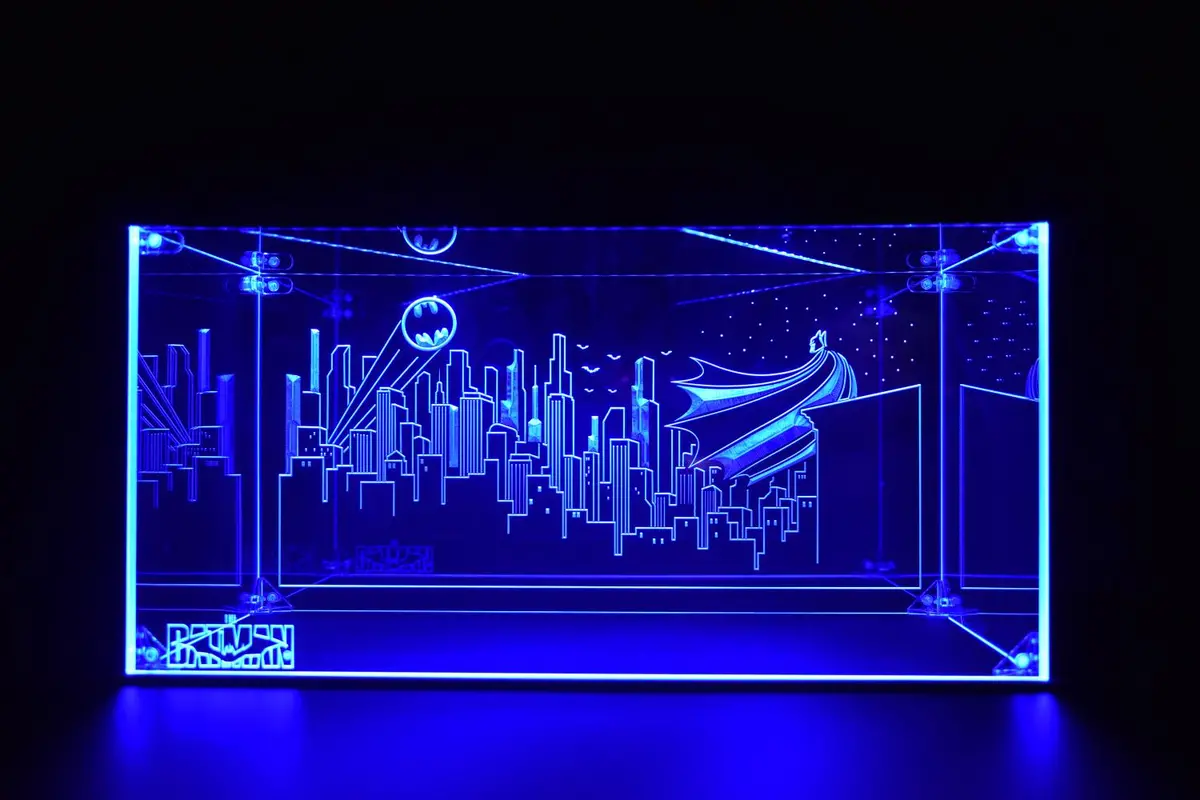 Rgb Light Acrylic Display Case For Lego Batman Mobile 3
