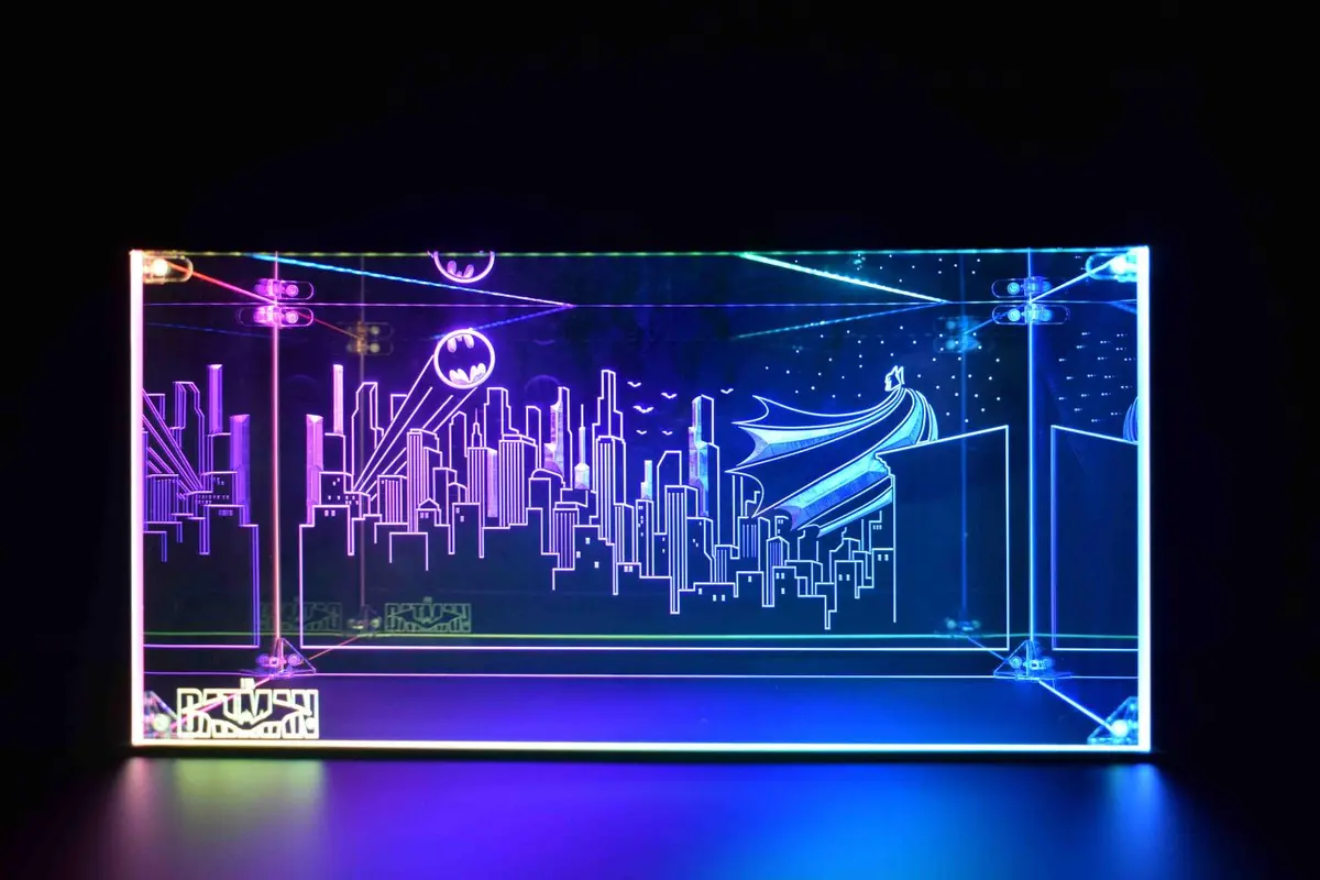 Rgb Light Acrylic Display Case For Lego Batman Mobile 5