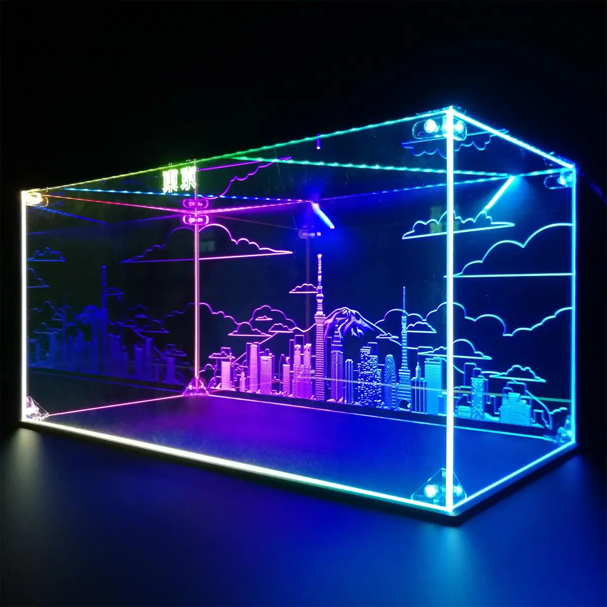 Tokyo Skyline Led Display Case For Diecast Scale Cars, Lego, Action Figures 2