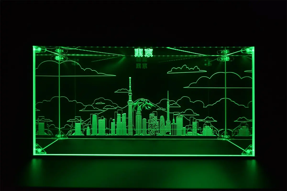 Tokyo Skyline Led Display Case For Diecast Scale Cars, Lego, Action Figures 3