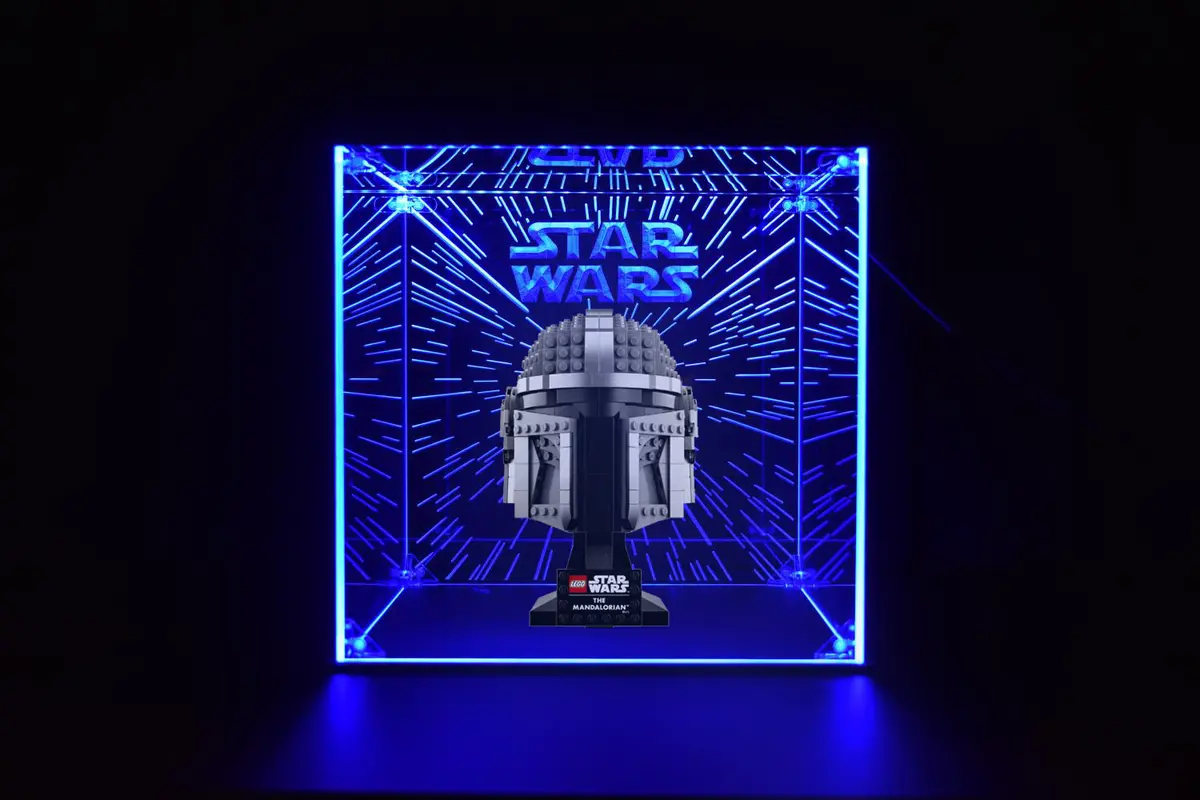 Led Display Case For Lego 75328 Mandolorian Helmet, Collectible Figures 1