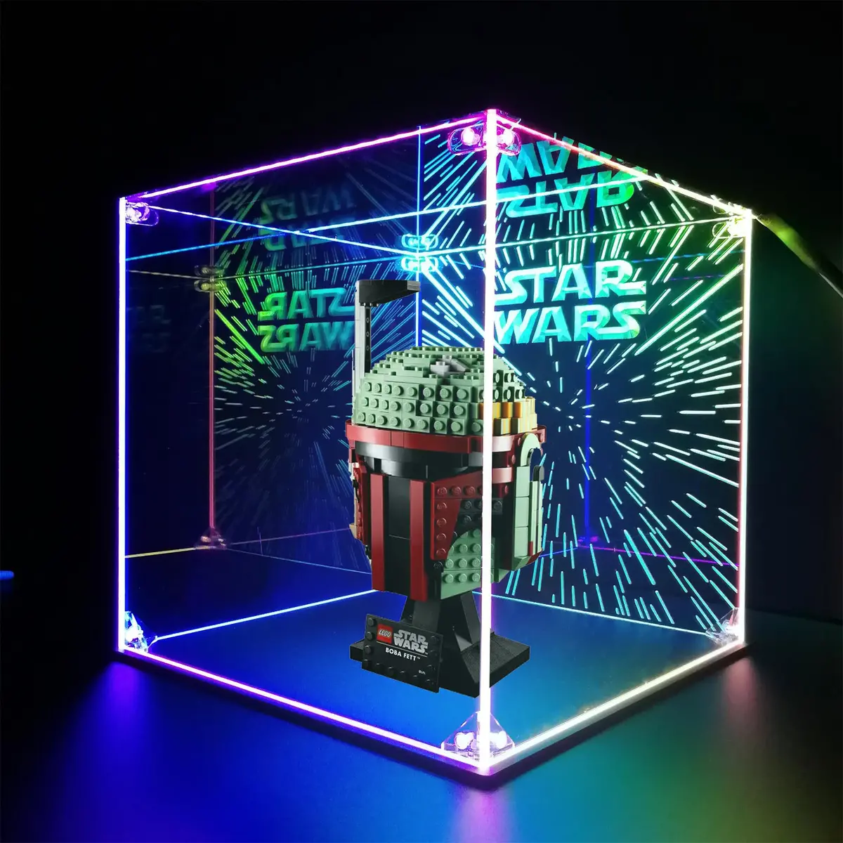 Led Display Case For Lego 75277 Boba Fett Helmet, Collectible Figures 1