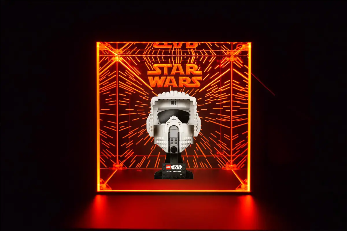 Led Display Case For Lego 75305 Scout Trooper™ Helmet, Collectible Figures 1
