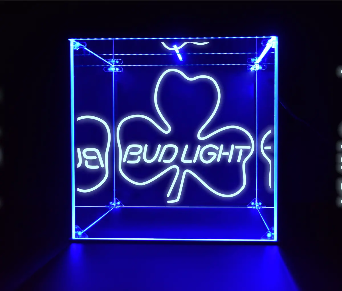 Wine, Champagne, Liquor, Beverage Bottle Led Display Case, Bud Light Collection 1
