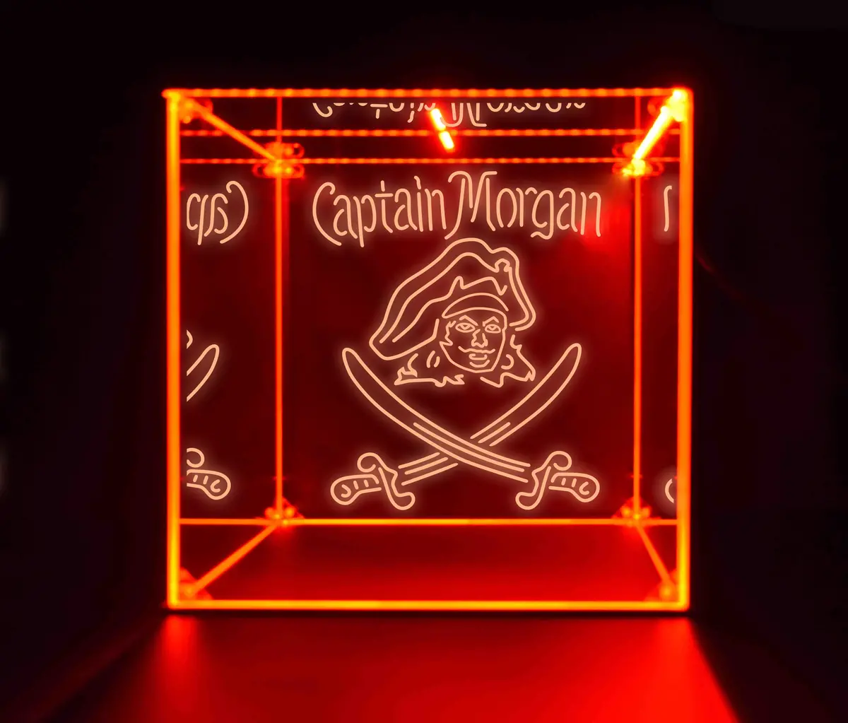 Wine, Champagne, Liquor, Beverage Bottle Led Display Case, Captain Morgan Collection 3