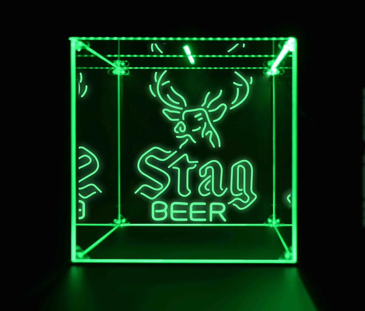 Wine, Champagne, Liquor, Beverage Bottle Led Display Case, Stag Collection 2
