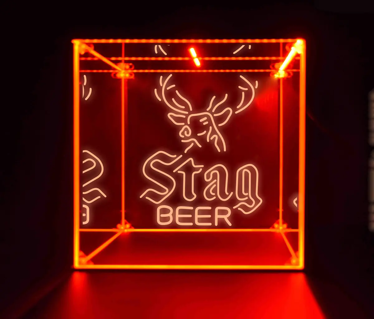 Wine, Champagne, Liquor, Beverage Bottle Led Display Case, Stag Collection 3