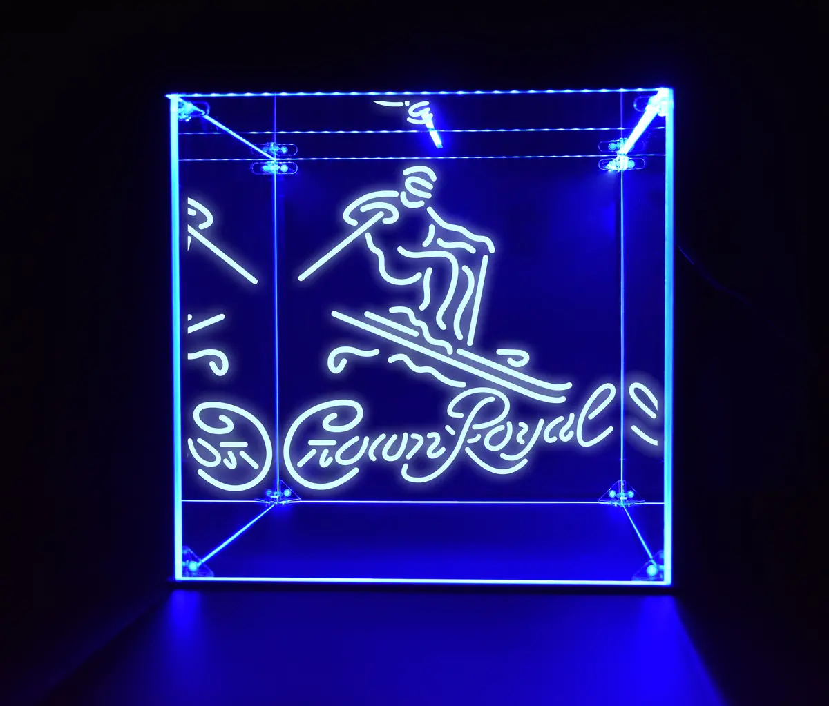 Wine, Champagne, Liquor, Beverage Bottle Led Display Case, Crown Royal Collection 1