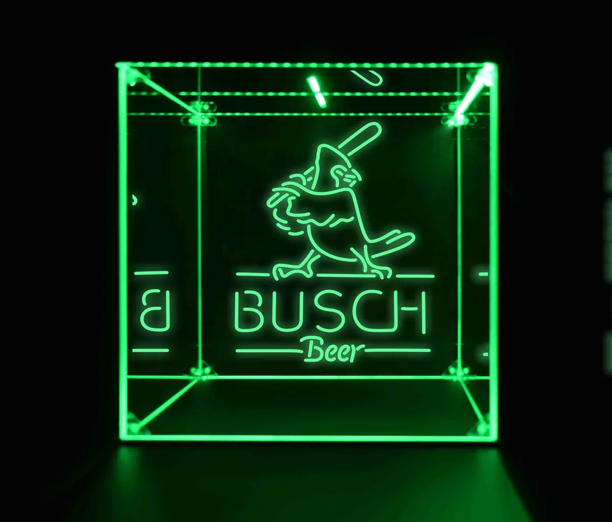 Wine, Champagne, Liquor, Beverage Bottle Led Display Case, Busch Beer Cardinals Collection 2