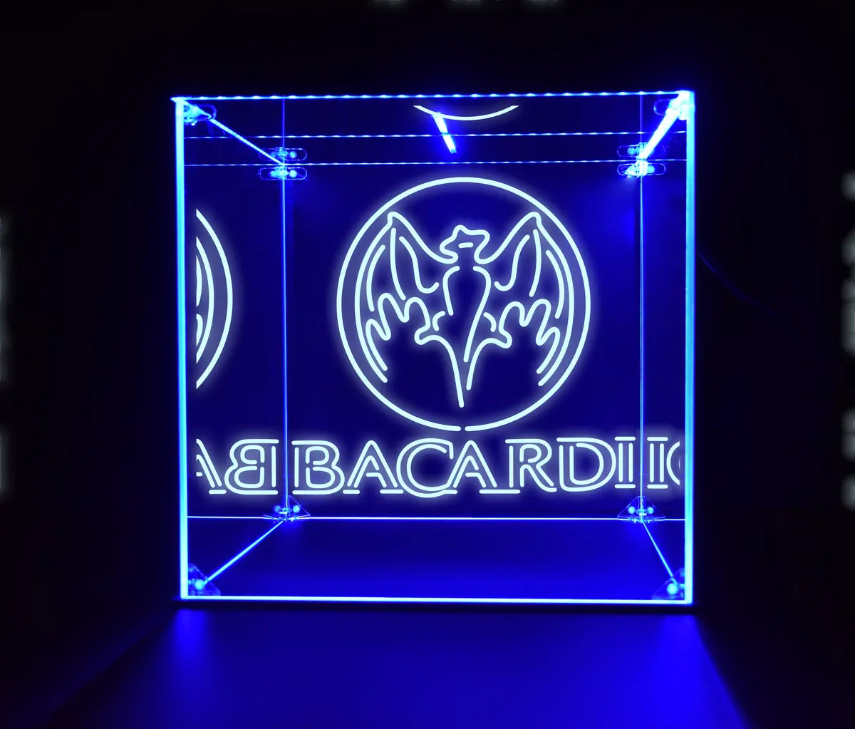 Wine, Champagne, Liquor, Beverage Bottle Led Display Case, Bacardi Collection 1