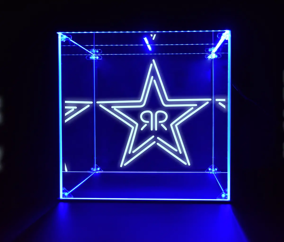 Wine, Champagne, Liquor, Beverage Bottle Led Display Case, Rockstar Collection 1