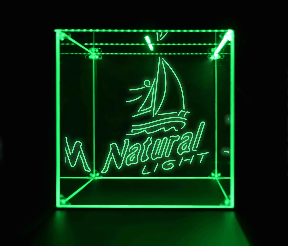 Wine, Champagne, Liquor, Beverage Bottle Led Display Case, Natural Light Sailboat Collection 2