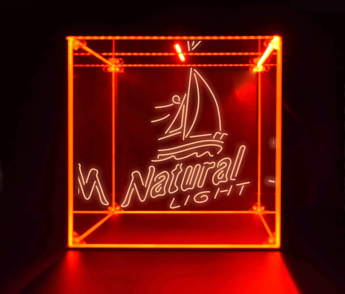 Wine, Champagne, Liquor, Beverage Bottle Led Display Case, Natural Light Sailboat Collection 3