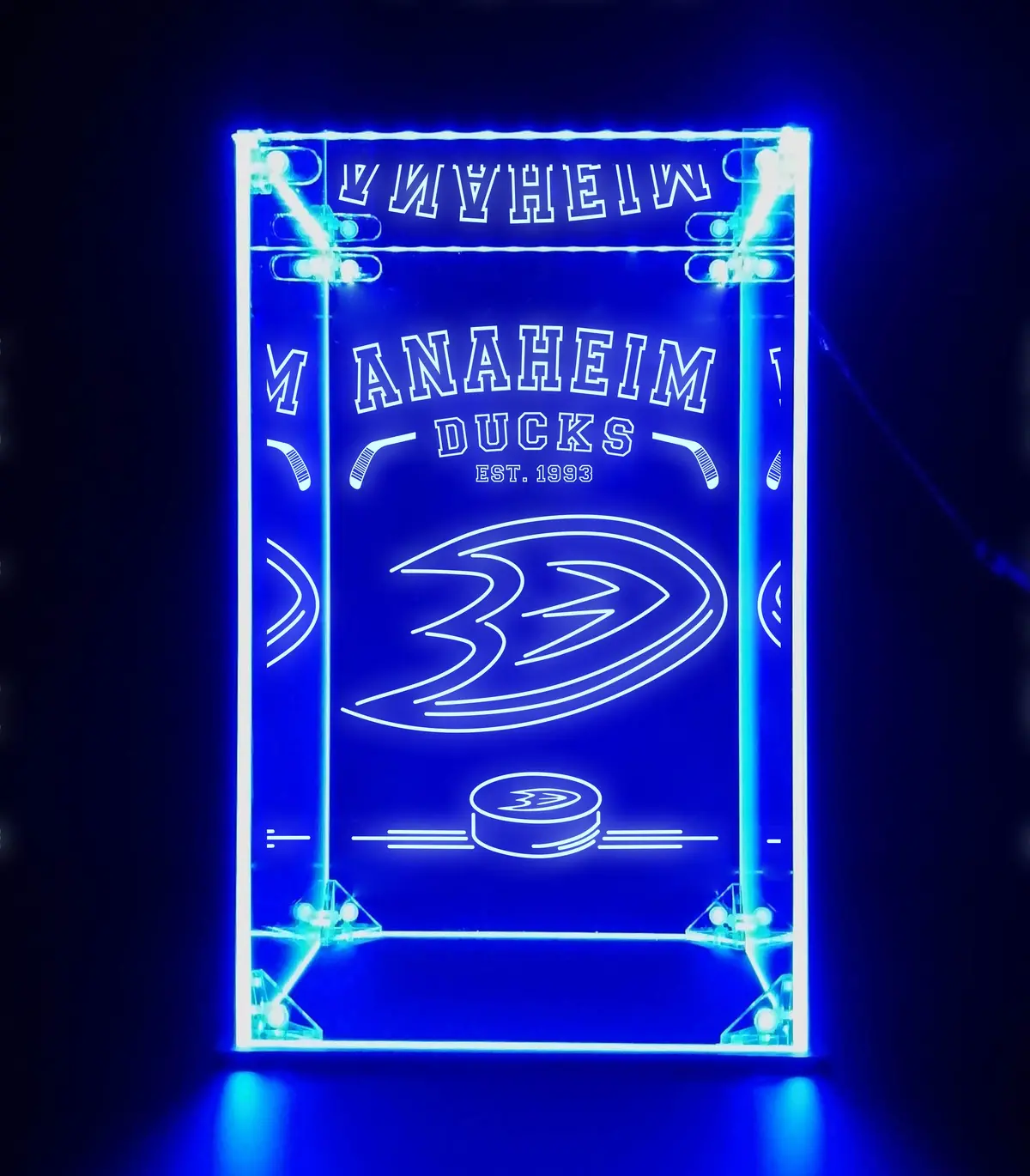 Led Display Case For Anahemi Ducks Sports Memorabilia 1