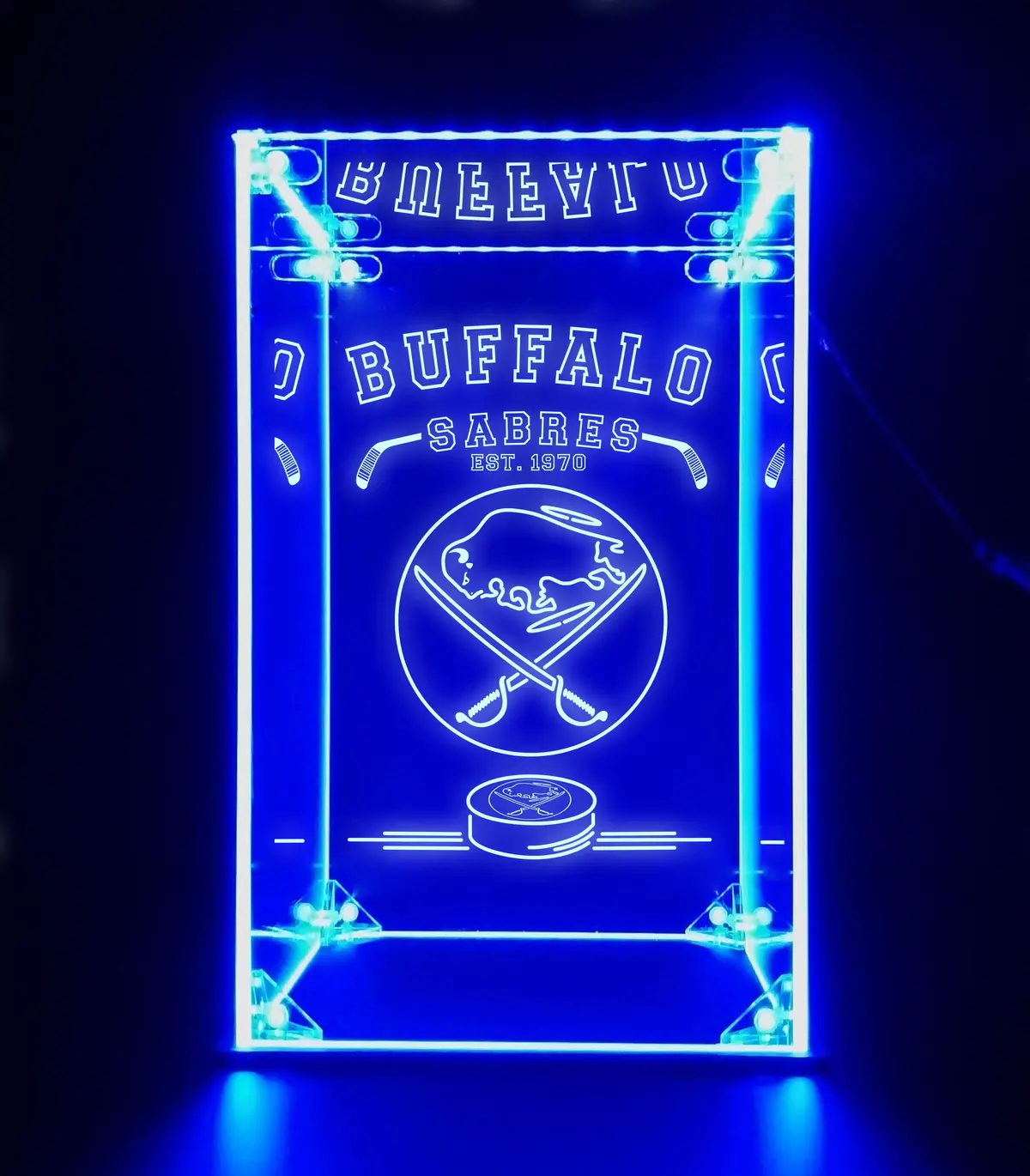 Led Display Case For Buffalo Sabres Sports Memorabilia 1